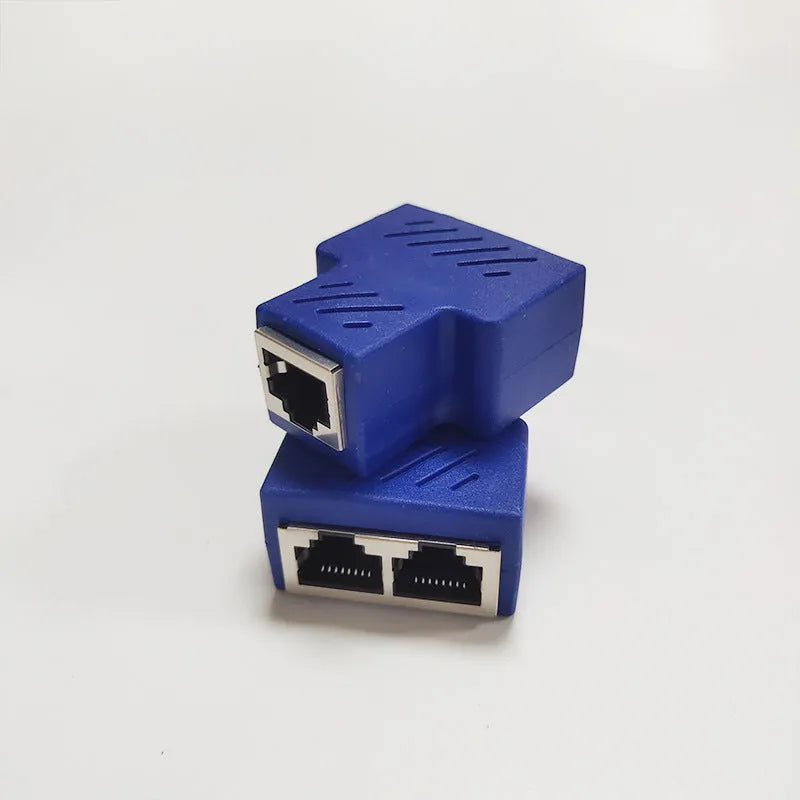 RJ45 network cable splitter tee adapter in multiple colours for Ethernet distribution