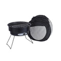 Small folding round ice stove portable grill with mesh cooking surface and legs