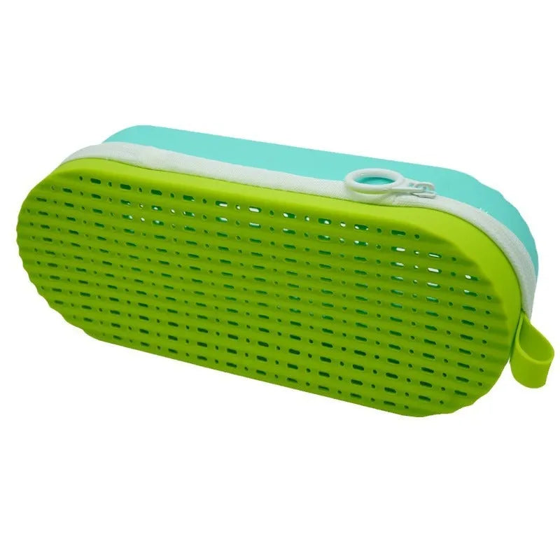 Silicone glasses case in multiple colours measuring 200mm by 80mm by 50mm with long hand style