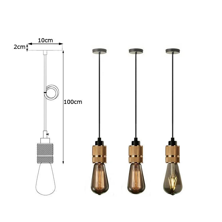 DIY retro chandelier assembly ceiling light with hardware components and multiple colour finish options