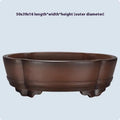 Classical purple clay bonsai pot measuring 50 cm wide with natural ceramic texture
