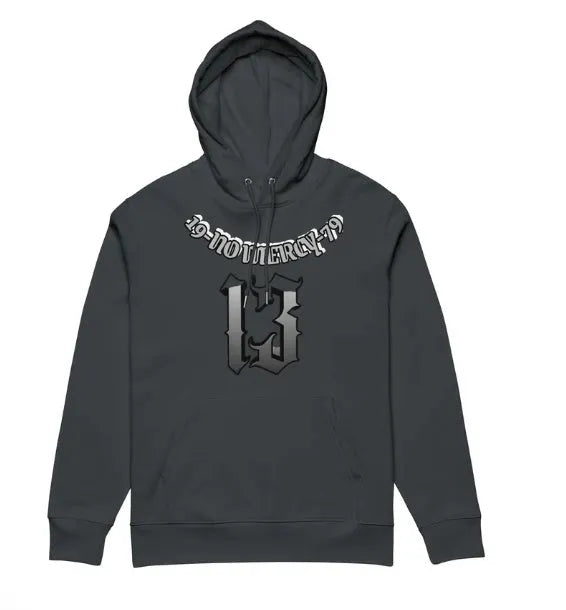 Fleece-lined polyester hooded sweater in loose fit pullover style