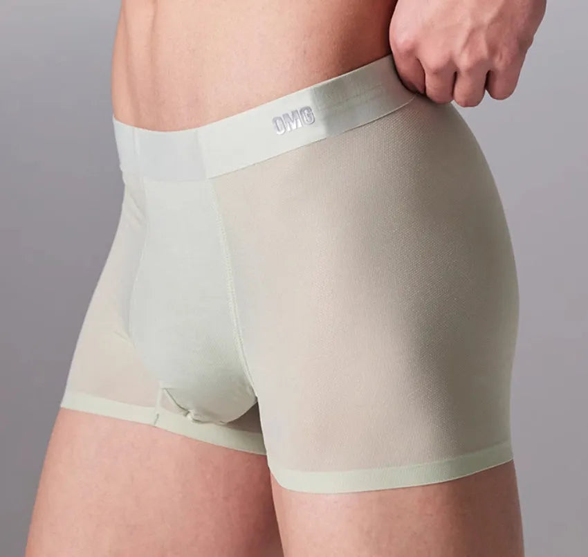 Seamless antibacterial fitness shorts for men in blue, shown flat.