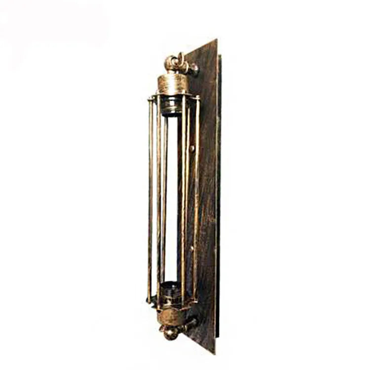 Industrial retro wall lamp in iron with a flute design, shown in one of four colour finishes.