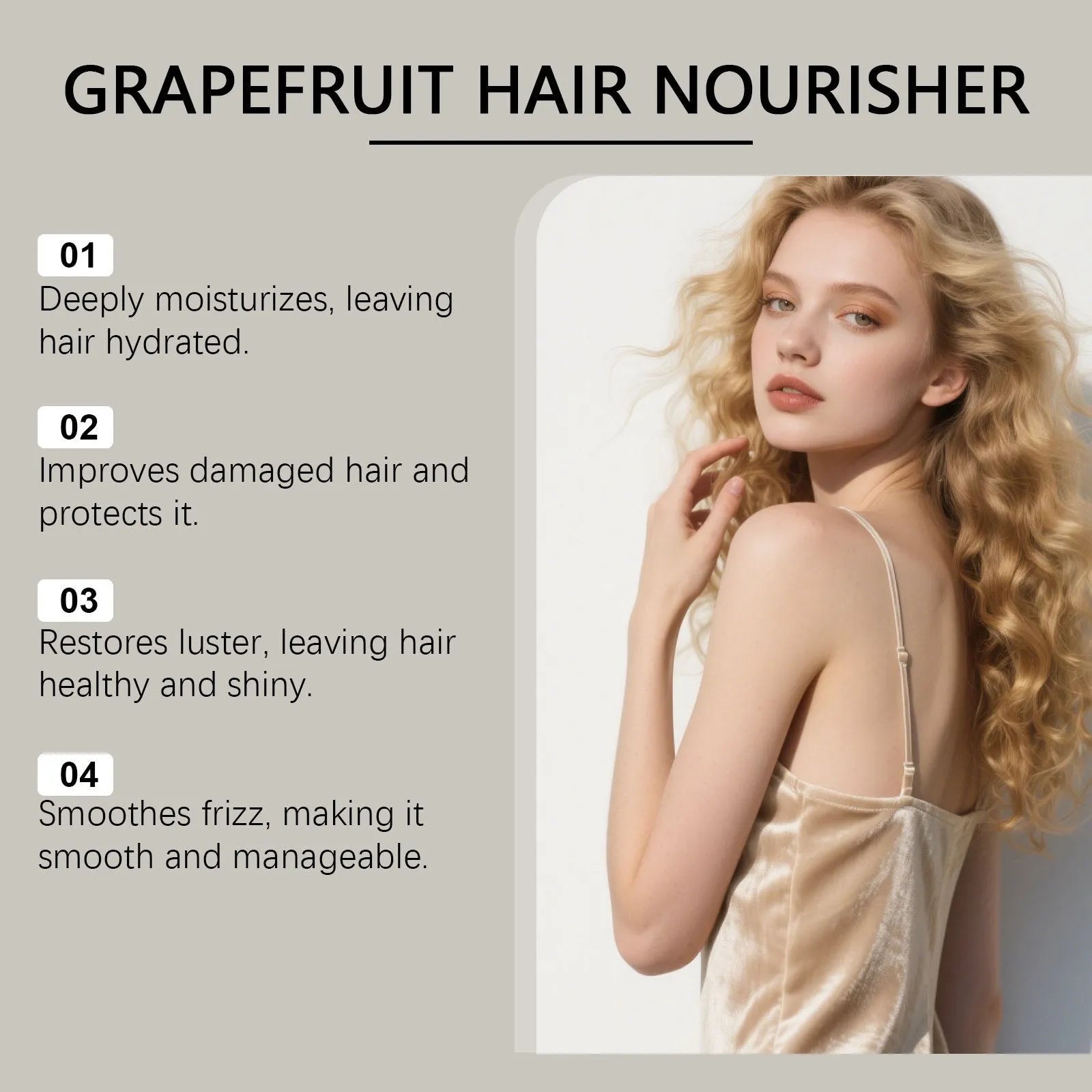 120ml bottle of Grapefruit Hair Conditioner with Vitamin E and botanical oils.