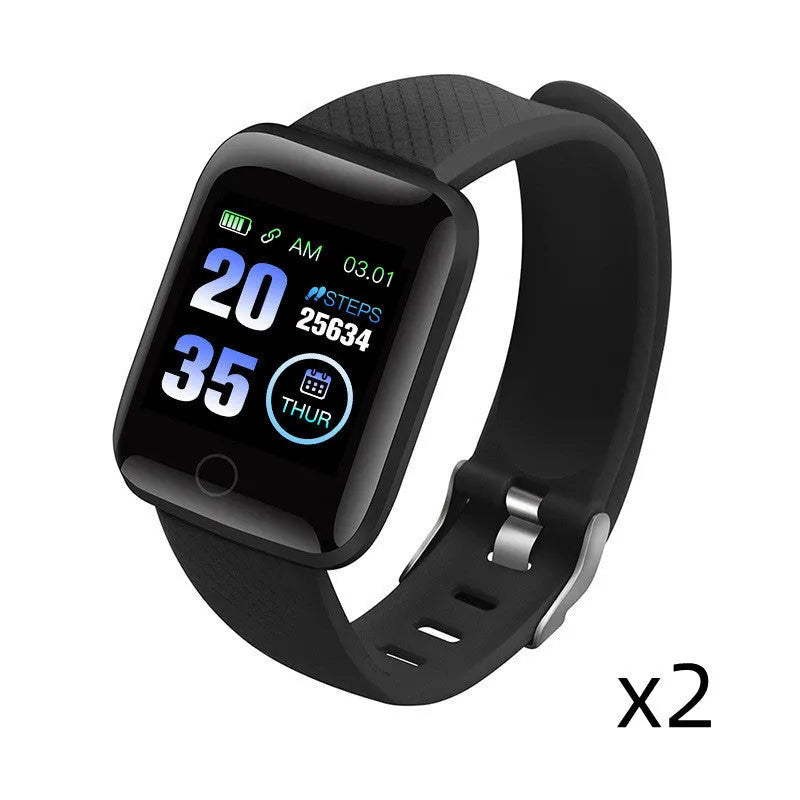 D13 colour screen smart bracelet showing heart rate monitoring on 1.3 inch display in blue, black, red, purple, or green