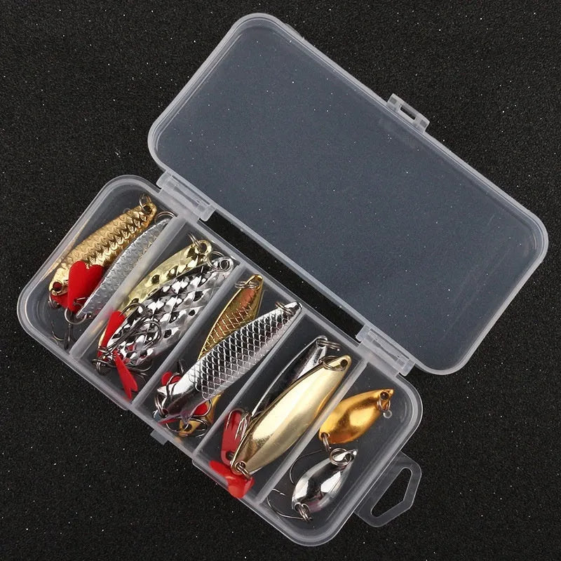 Metal pineapple-shaped fishing lure sequins in gold and silver colours for bait making
