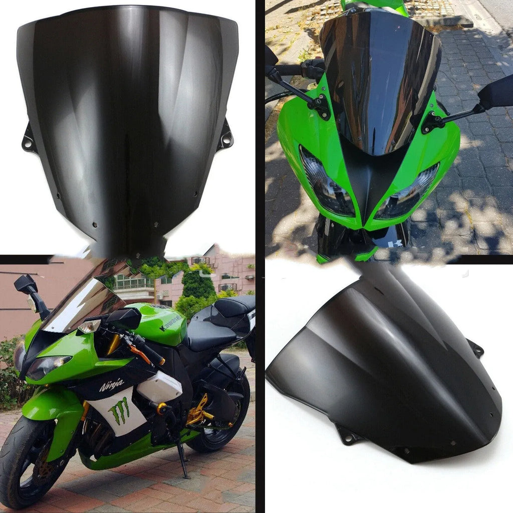 Kawasaki motorcycle replacement windscreen in blue or brown tint for ZX-6R 636 and ZX-10R models