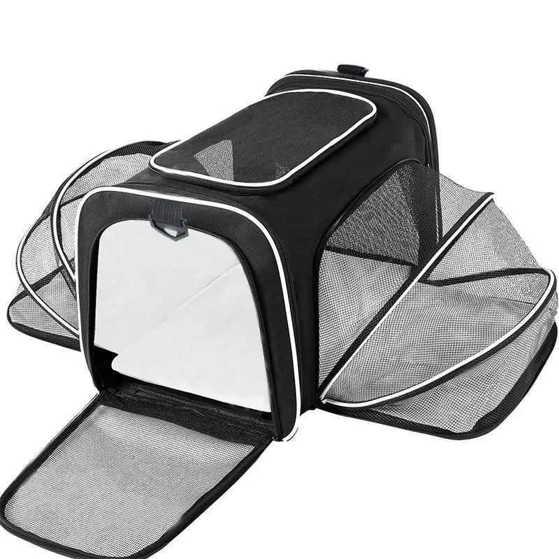 Cat carrier bag made from 600D cation polyester in solid colour design