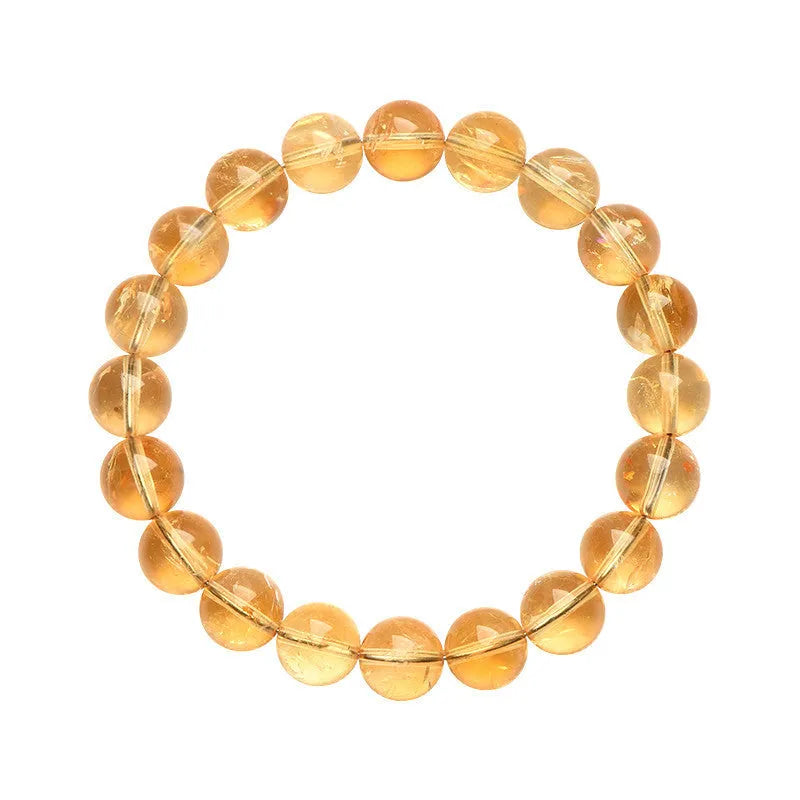Natural yellow citrine bracelet with geometric beads in Brazilian yellow colour