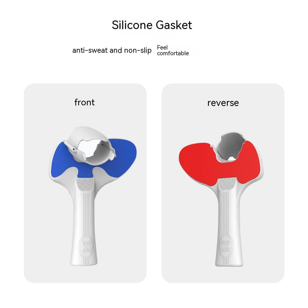 Red and blue silicone plastic table tennis racket grip for Pico 4 VR controller