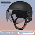 3C certified polypropylene electric motorcycle helmet with sun shield in Ice Crystal Gray colour