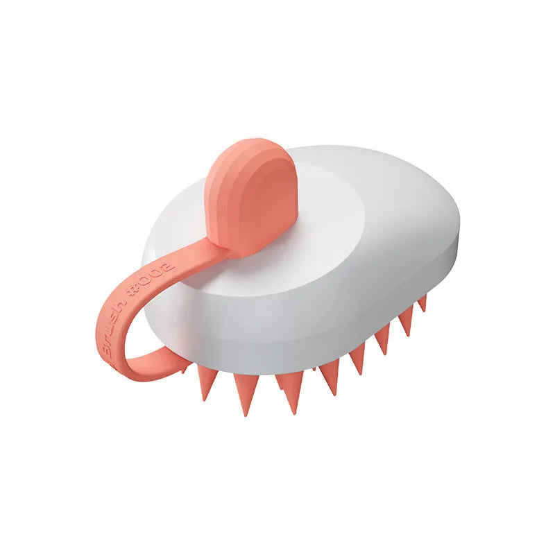 Soft silicone pets hair remover comb and shampoo massage brush handheld grooming tool in blue colour