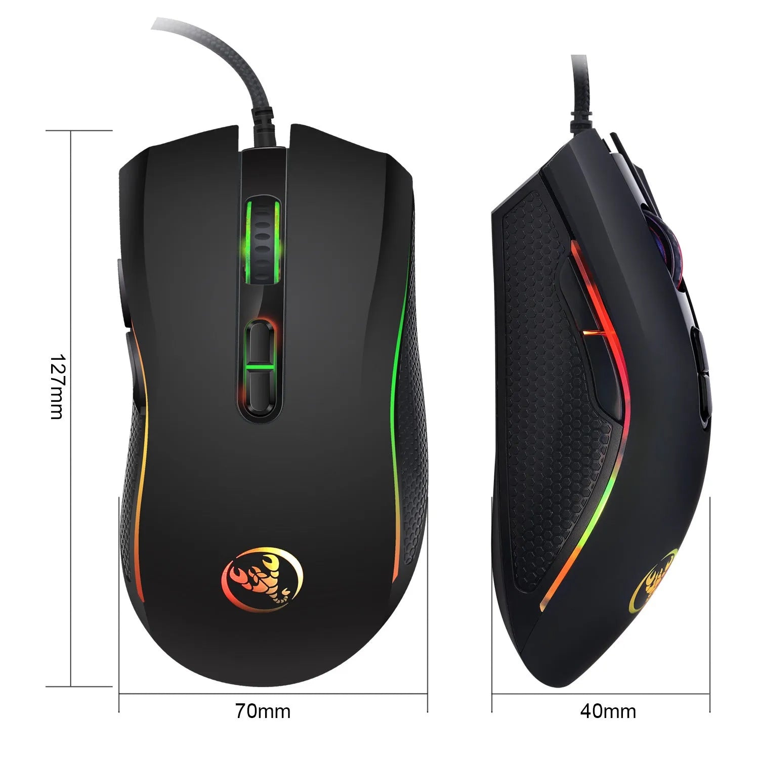 V700WB A869 white and black backlit gaming keyboard and mouse combo with data cable