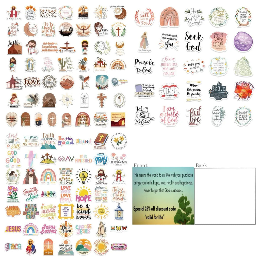 Pack of 50 graffiti design decorative stickers with random printed patterns