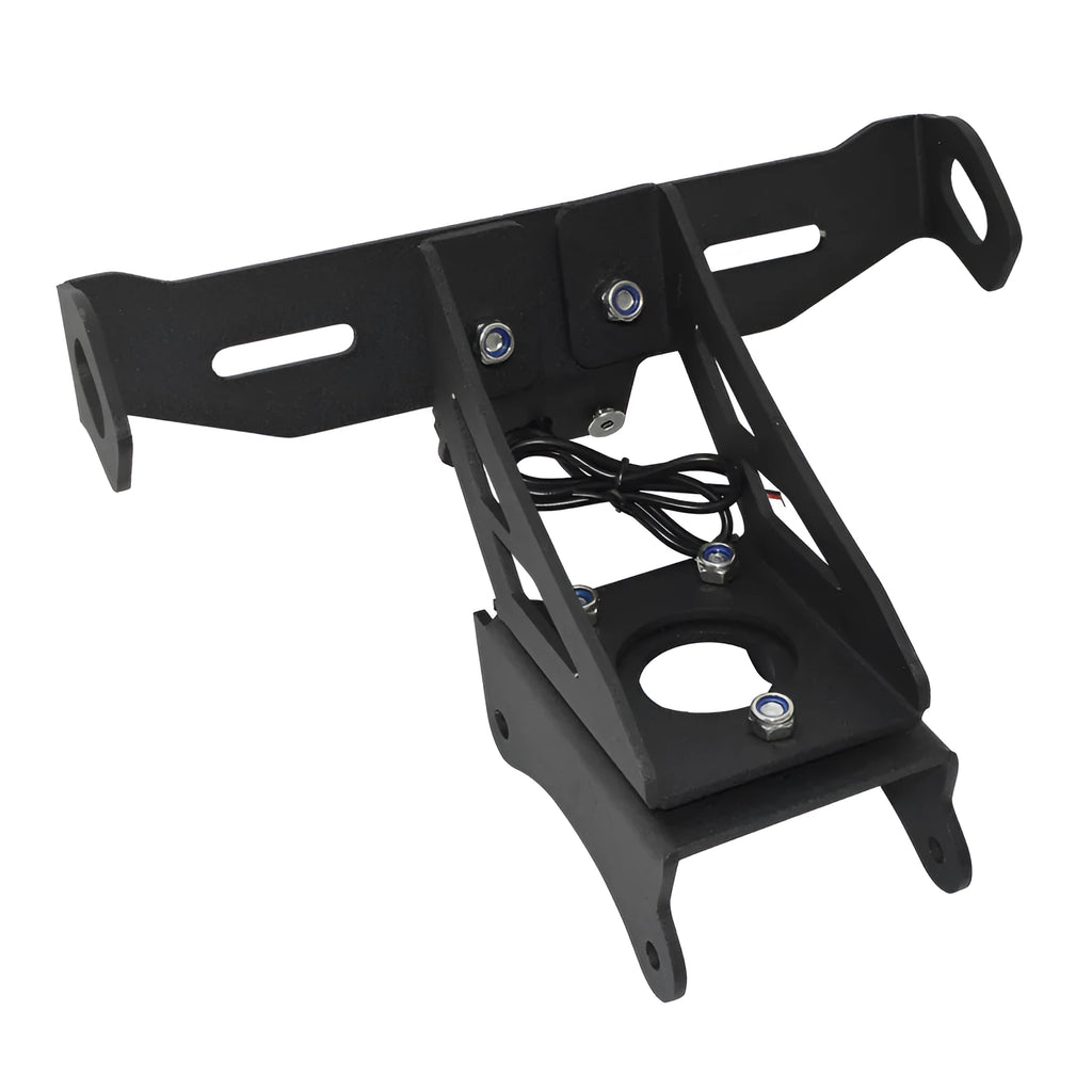 Black aluminium alloy licence plate holder for Honda motorcycle rear mounting