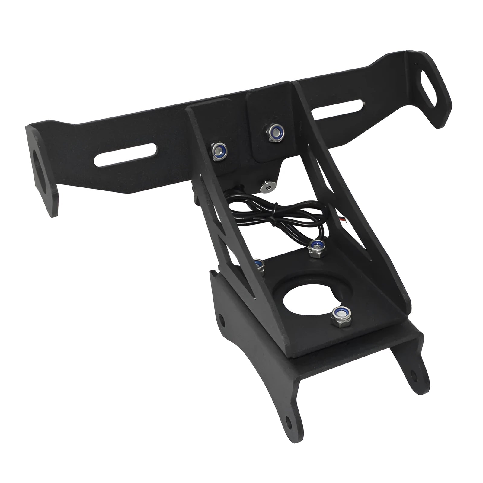 Black aluminium alloy licence plate holder for Honda motorcycle rear mounting