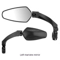 Black PMMA acrylic bicycle rearview mirror with rotatable mount for mountain bikes