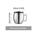 Stainless steel Moscow Mule cup with copper plating in choice of metallic colours