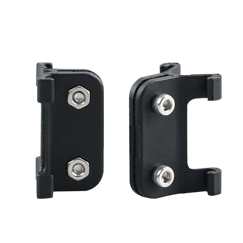 Bicycle number plate bracket for round tube and cracked air duct, plastic resin mount with leather rings and tool