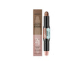Makeup highlighter contour stick with dual-ended design showing three colour options