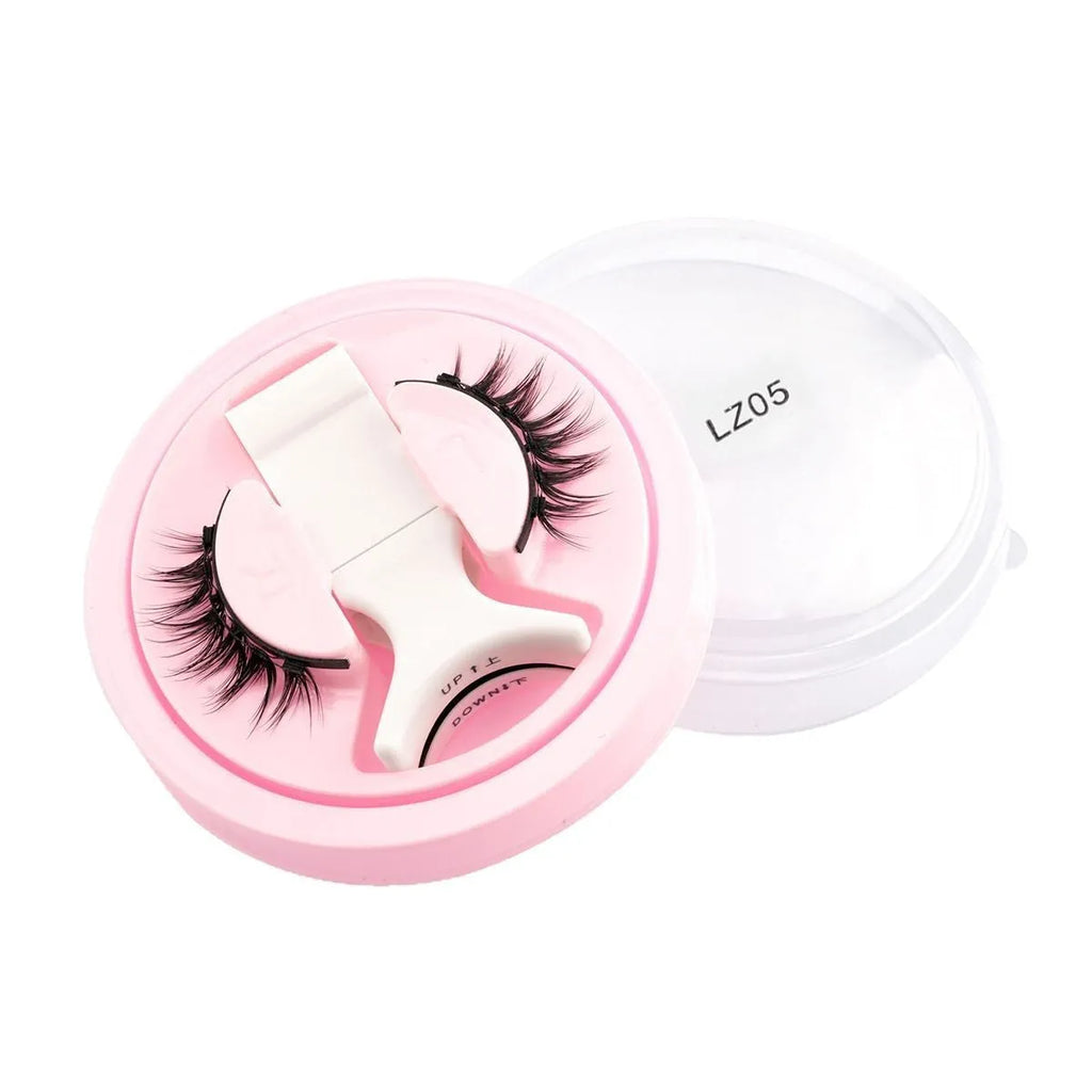 Reusable glue-free false eyelashes made of artificial fibre with natural thick style and waterproof design