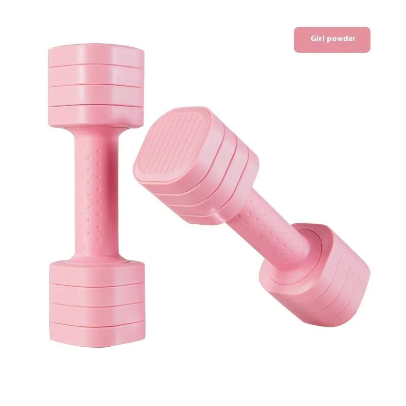 Women's adjustable dumbbell set with detachable 5 lb components in four colour options
