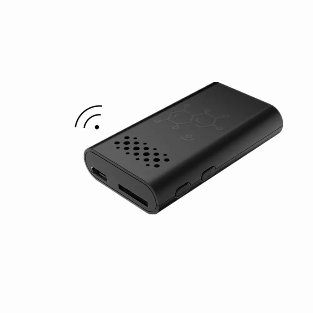 Black smart security camera with WiFi connectivity for indoor home monitoring and baby monitoring applications