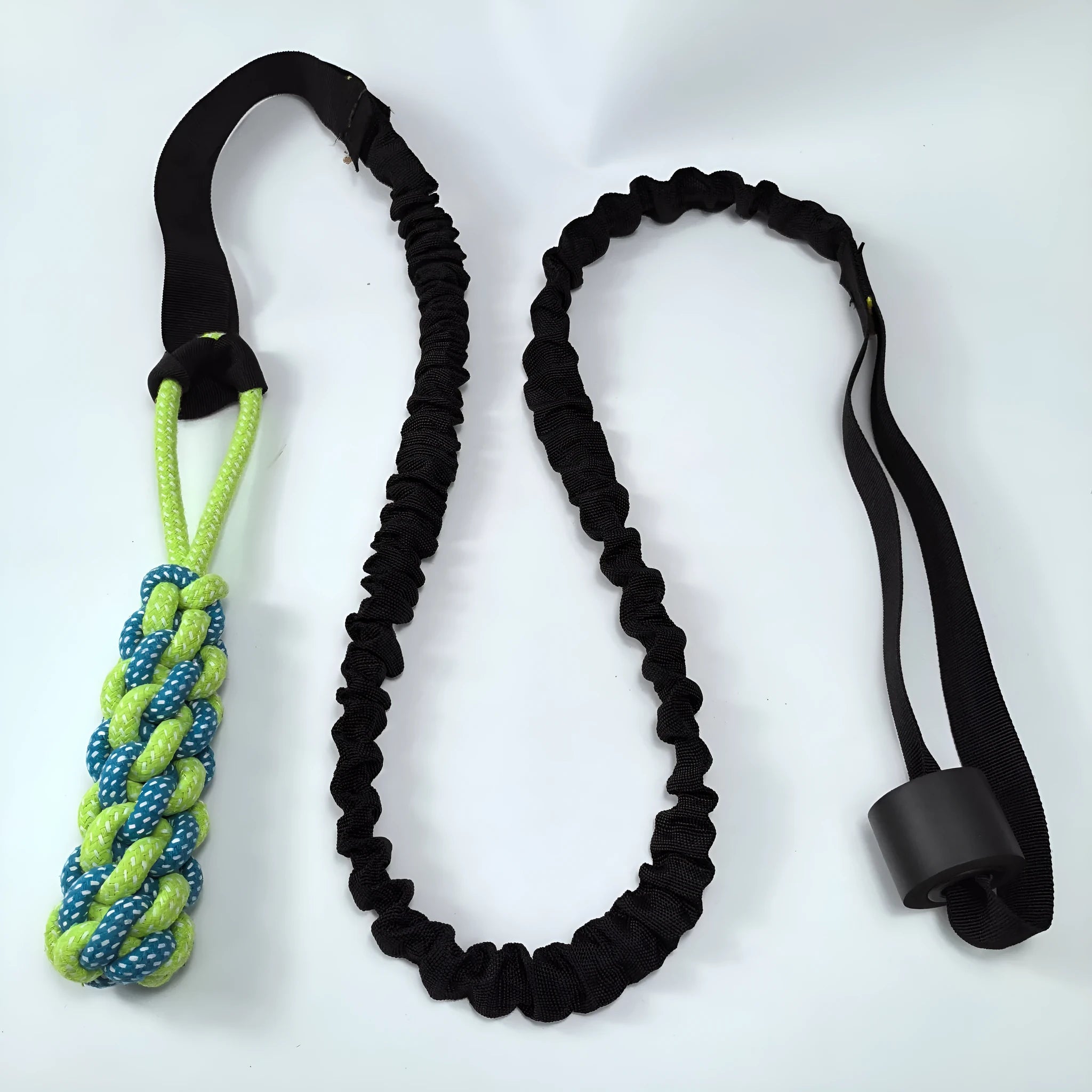 Cotton thread dog tug-of-war rope toy showing one of four design variants: corncob, teether ball, combination ball, or handle ball.