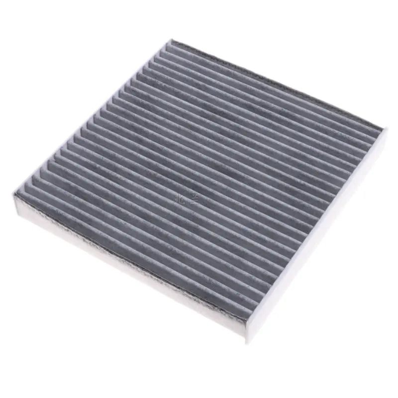 Grey Geely car cabin air filter measuring 215mm by 210mm
