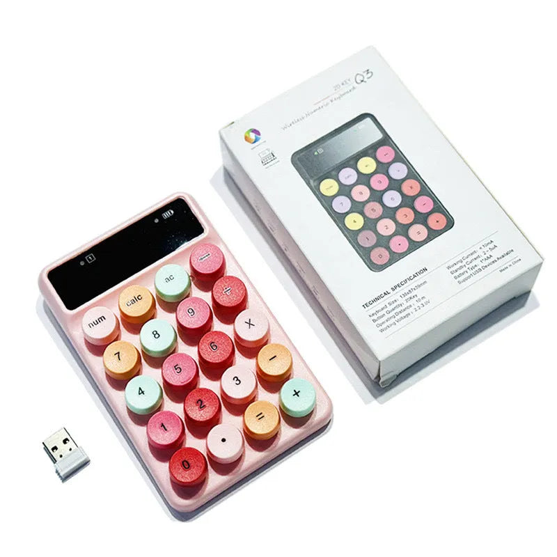 Mini portable wireless keyboard in Macaron colours with ABS plastic construction