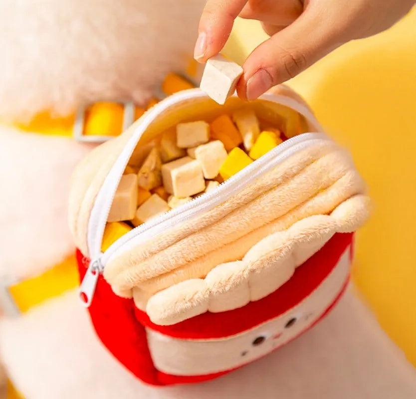 Cartoon hamburger design adjustable escape-proof vest leash for a dog