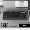 SK15 wired mechanical gaming keyboard with central knob in Autumn Water Blue colour