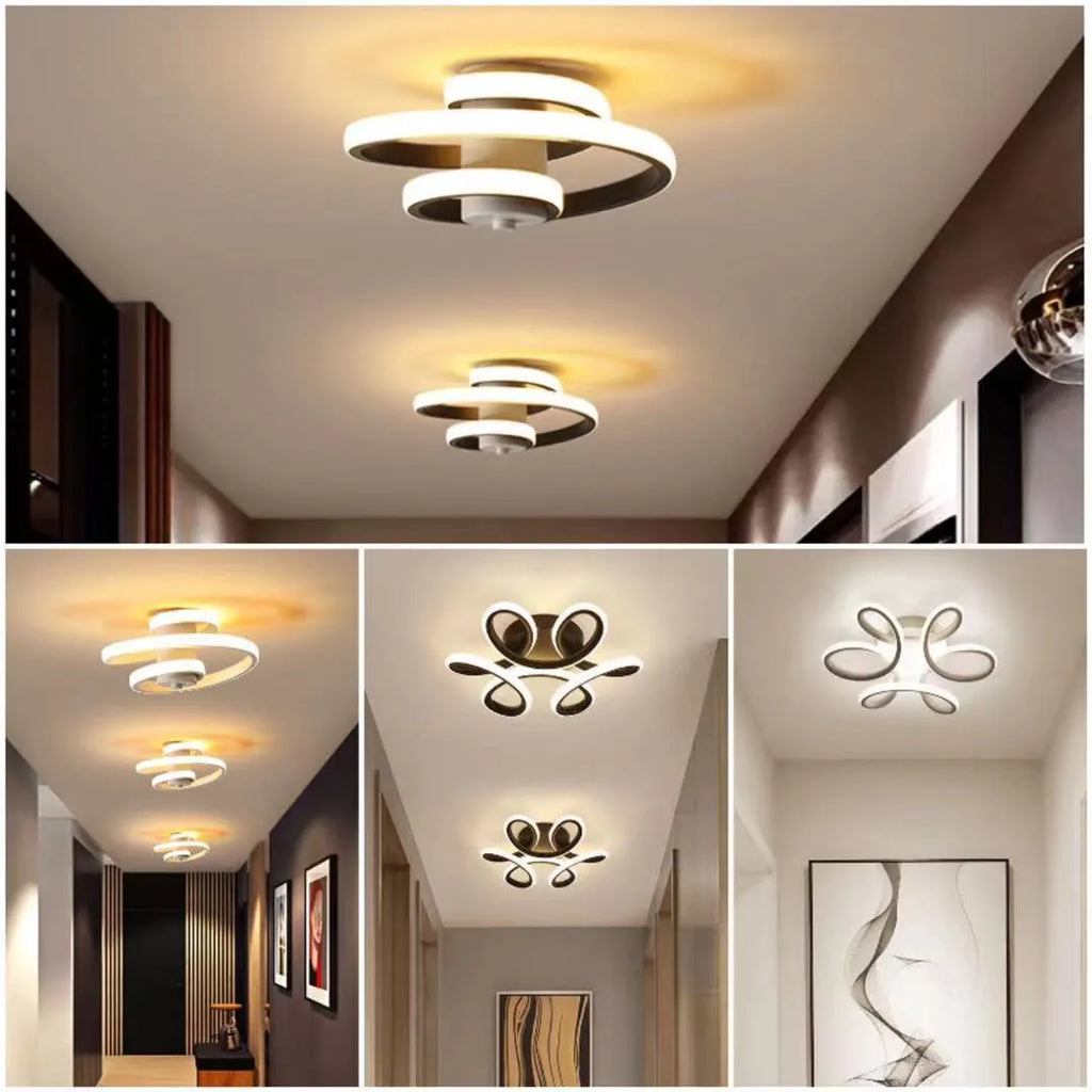 Modern LED corridor ceiling light with a creative silicone shade in a butterfly shape