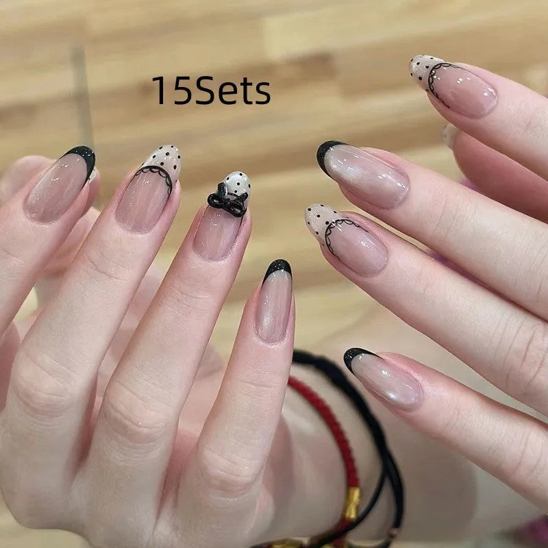 Girls fake nails set with 500 press-on nails, glue, and files in assorted colours for children's dress-up play
