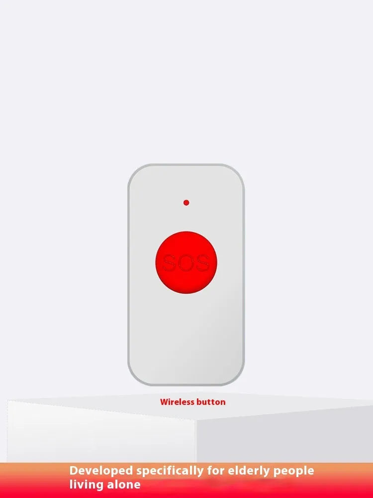 White voice emergency alert device with one buzzer unit and three call buttons.