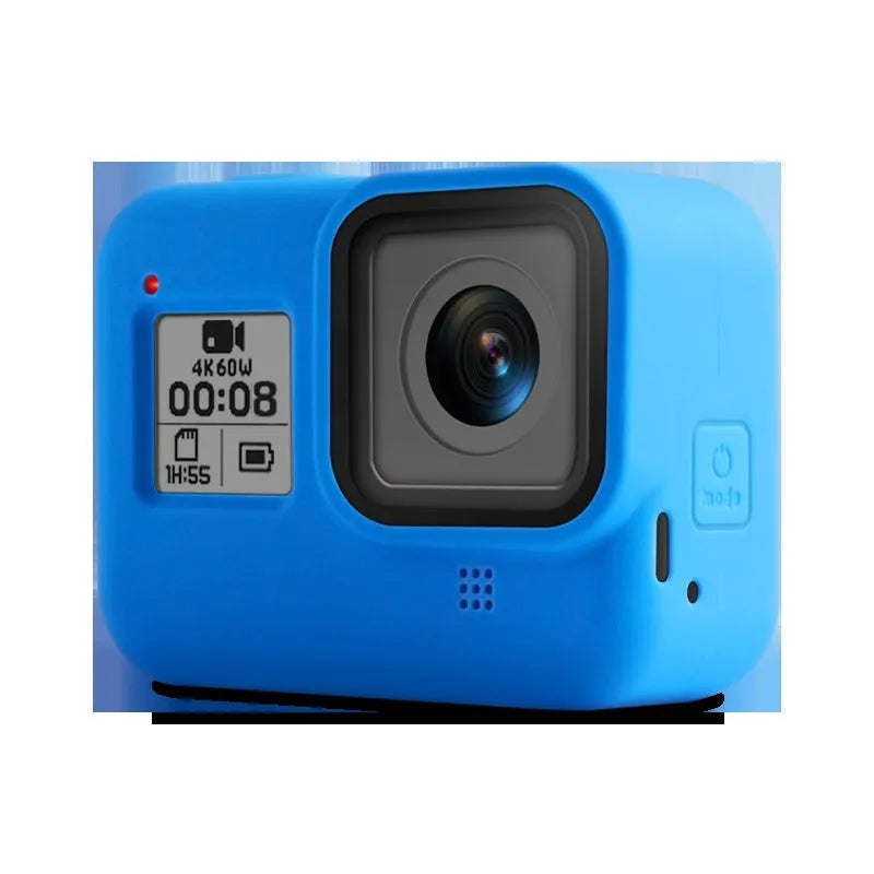 GoPro Hero8 Black silicone protective sleeve with carrying strap in blue colour option