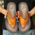 Plus size dark blue herringbone pattern outdoor slippers with rubber sole for men