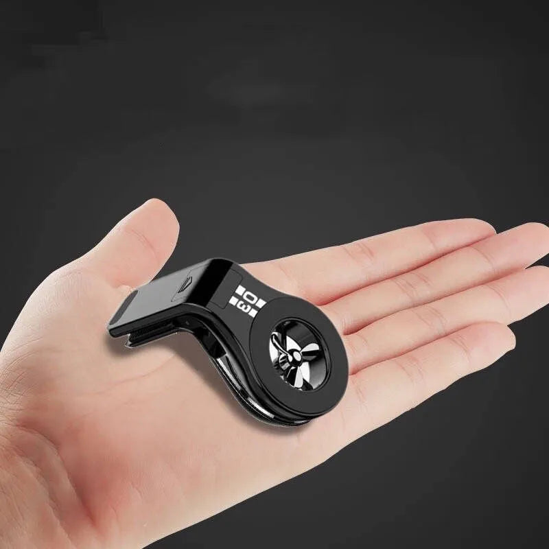 Magnetic car phone holder with fragrance stand attached to vehicle air vent