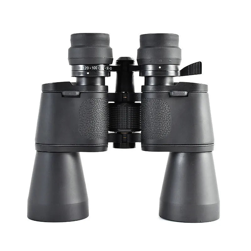 Outdoor telescope binoculars with double barrel design and continuous zoom magnification adjustment
