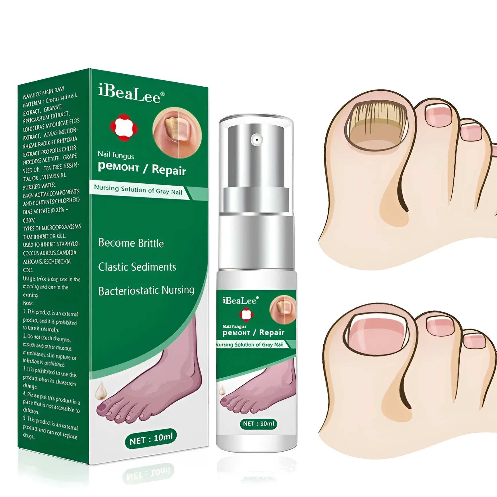 Deck Liquid Antimicrobial 10ml whitening antibacterial foot treatment cream bottle
