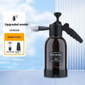 Black 2L foam watering can with ergonomic handle and adjustable nozzle for car washing and household use