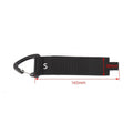 Black heavy strap climbing button carabiner gravity storage hook in three size options