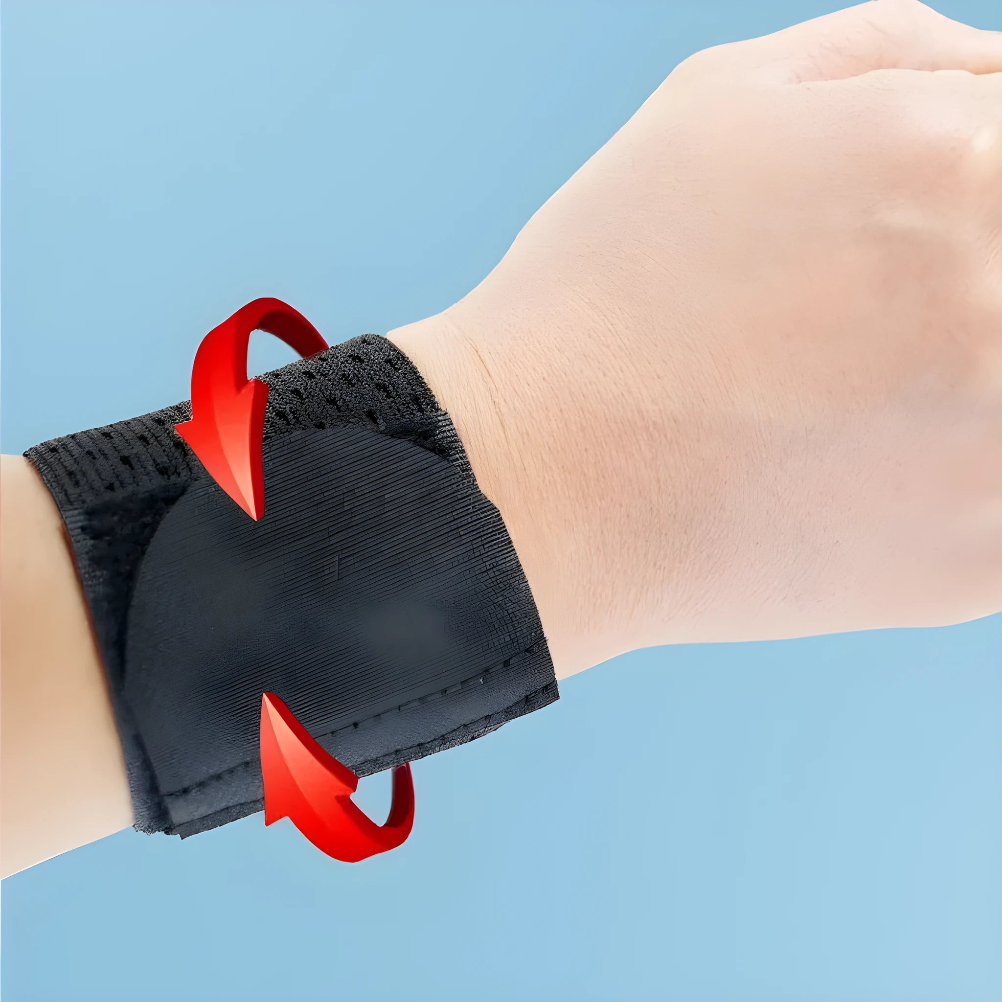 High elastic breathable athletic wrist guard in pink, black, and grey colour options.
