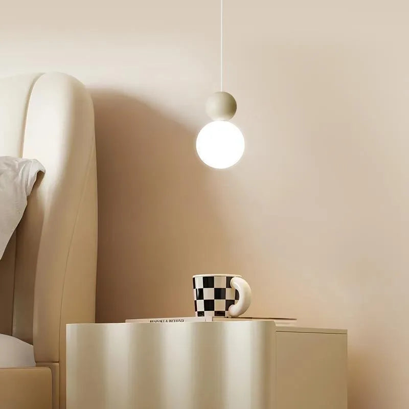 Nordic pendant light for bedside or dining room, chrome, red coffee or milk brown, 2 or 3 heads, 220V