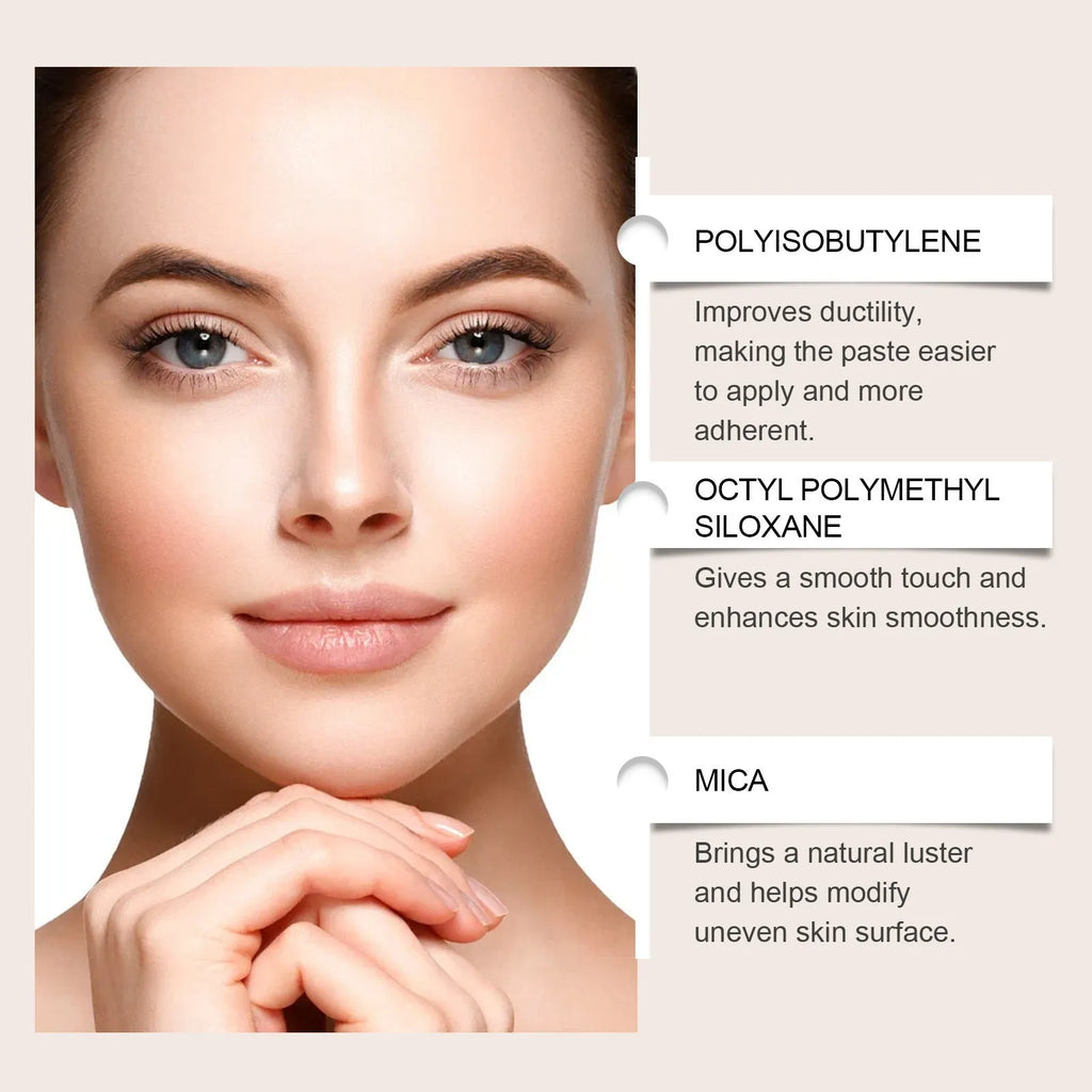 Makeup highlighter contour stick with dual-ended design showing three colour options
