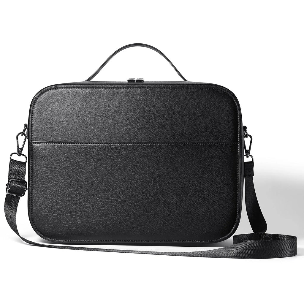Vision Pro MR storage box in superfiber fabric with dimensions 32.5cm by 24.5cm by 11.5cm