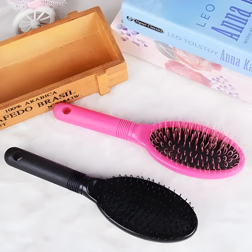 Black ring tooth hair extension comb made from ABS plastic measuring 22cm by 6cm