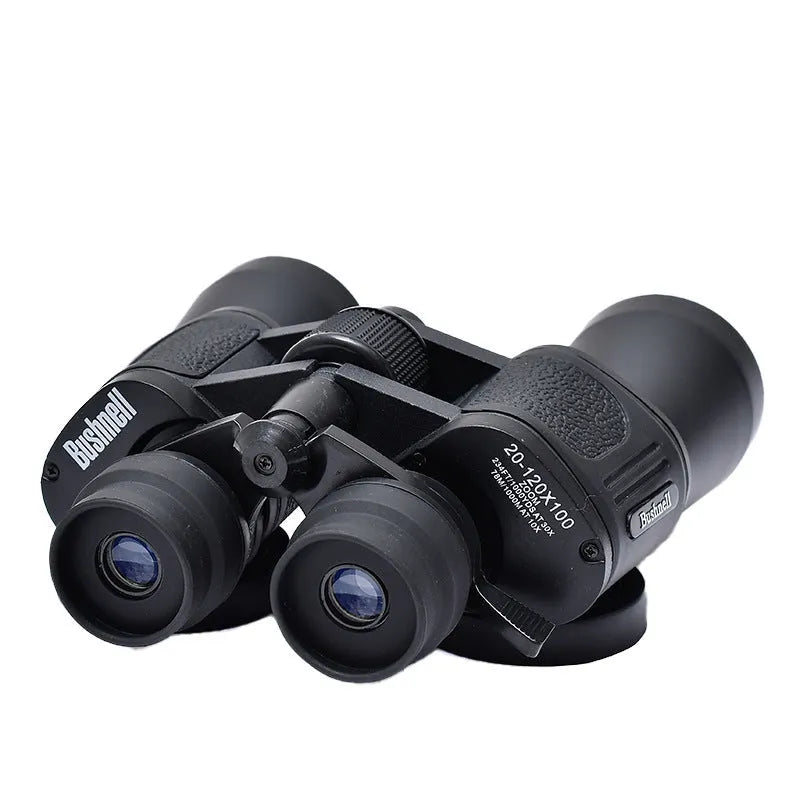 Outdoor telescope binoculars with double barrel design and continuous zoom magnification adjustment