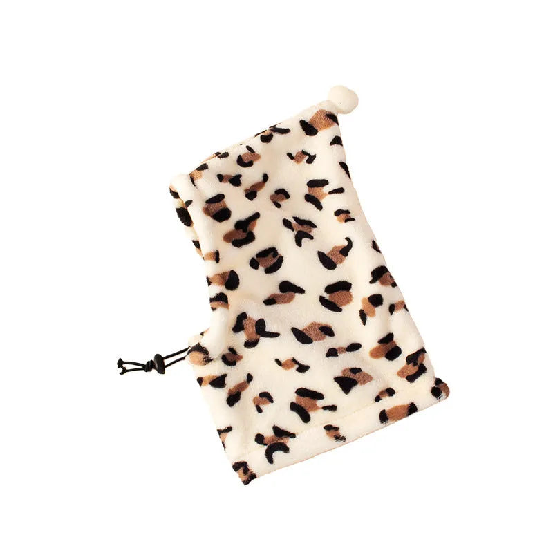 Cloth bear theme rabbit ears pet headgear for dogs and cats in leopard print, black, or red.
